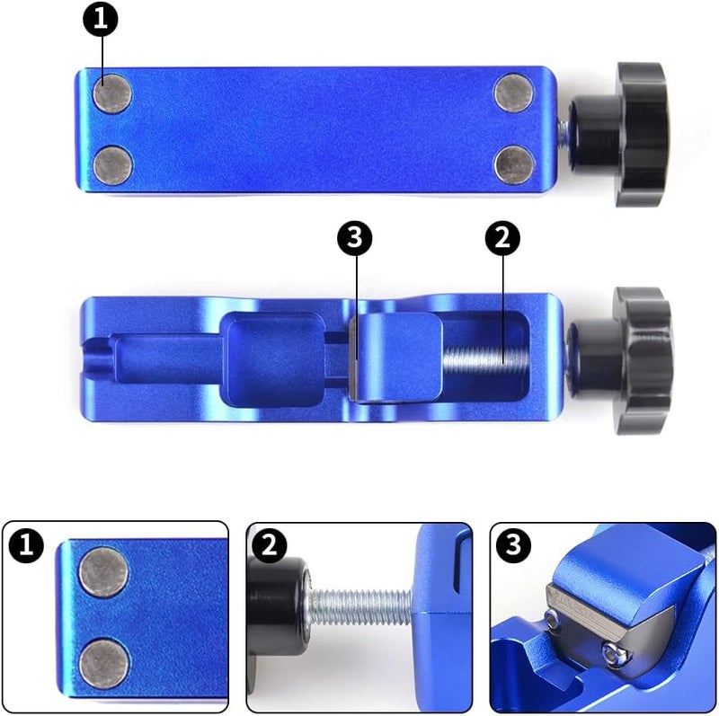 CNRAQR Universal Spark Plug Gap Adjustment Tool with Magnetic Base Compatible with Most 10mm 12mm 14mm 16mm Spark Plugs Blue - 1 Set with Feeler Gauge for Easy Installation and Storage - Image 3